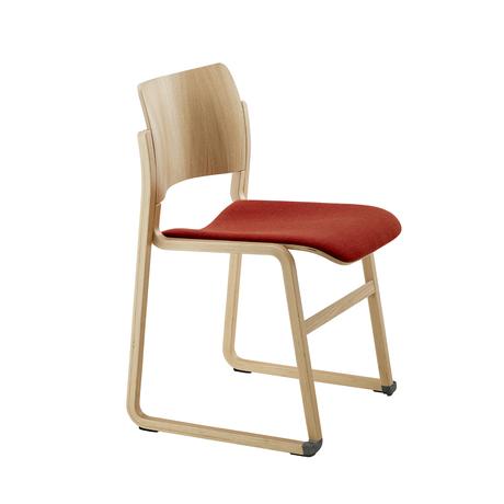 Howe 40/4 Upholstered Wood Stacking Chair