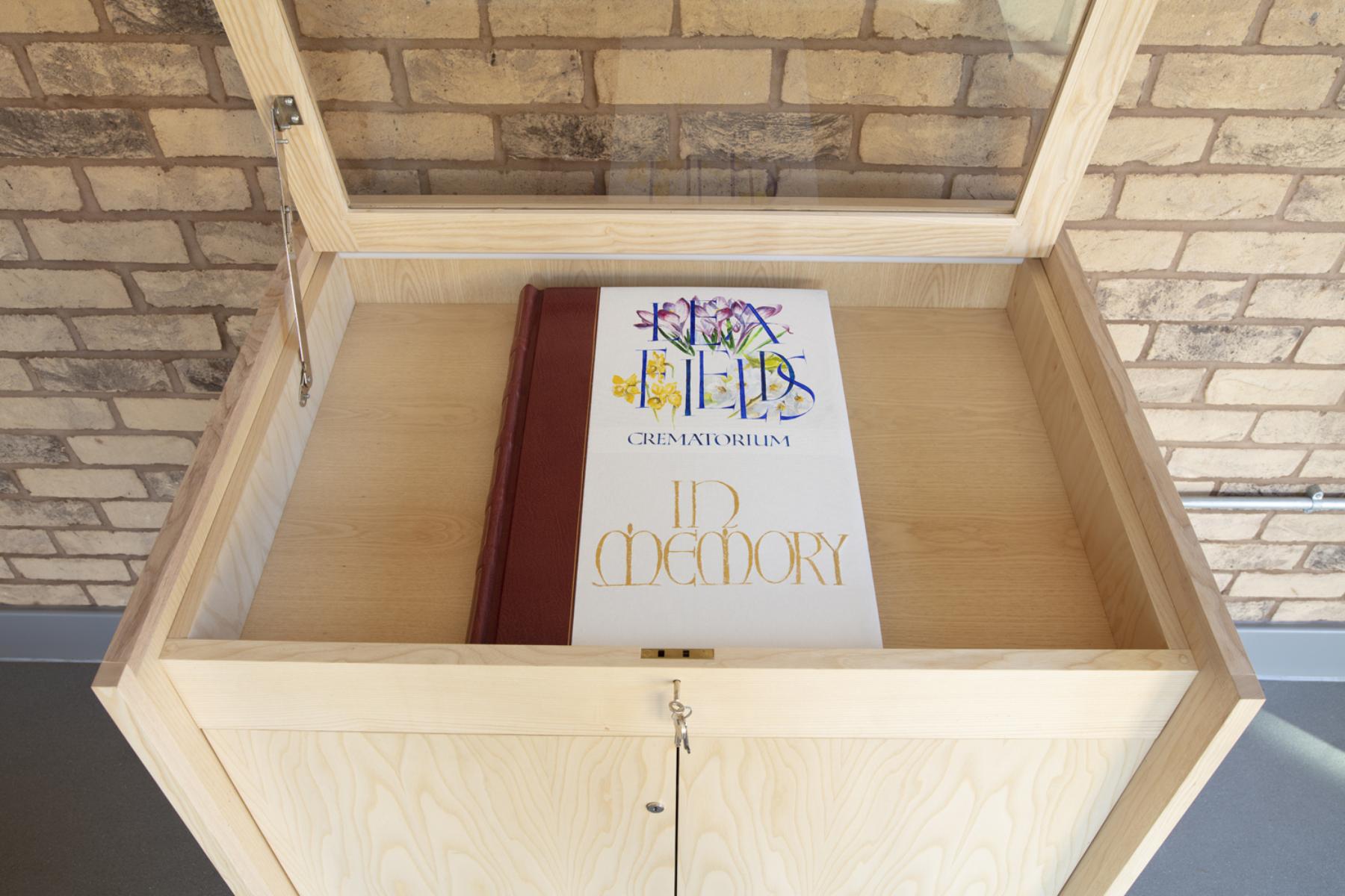 Lea Fields Crematorium memorial bookcase