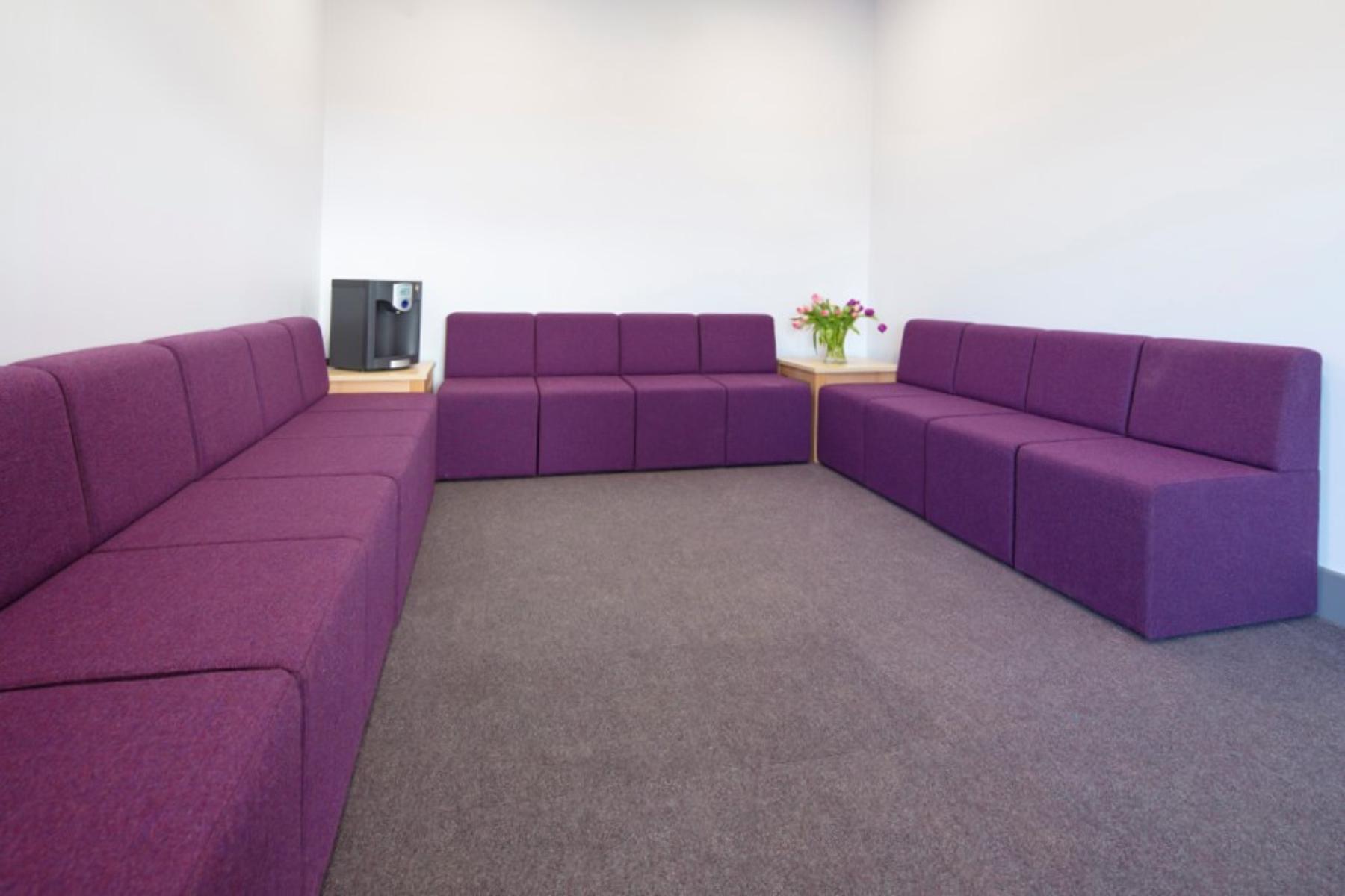 Lea Fields Crematorium upholstered waiting area