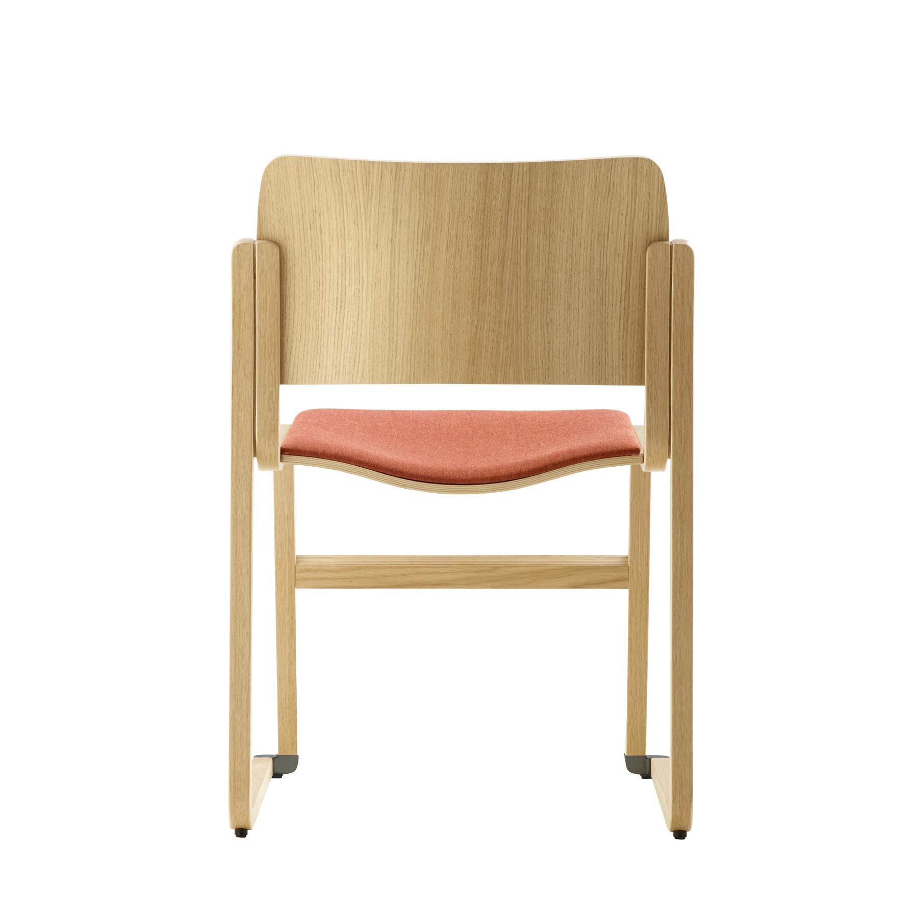 Howe 40/4 upholstered wood stacking chair back view