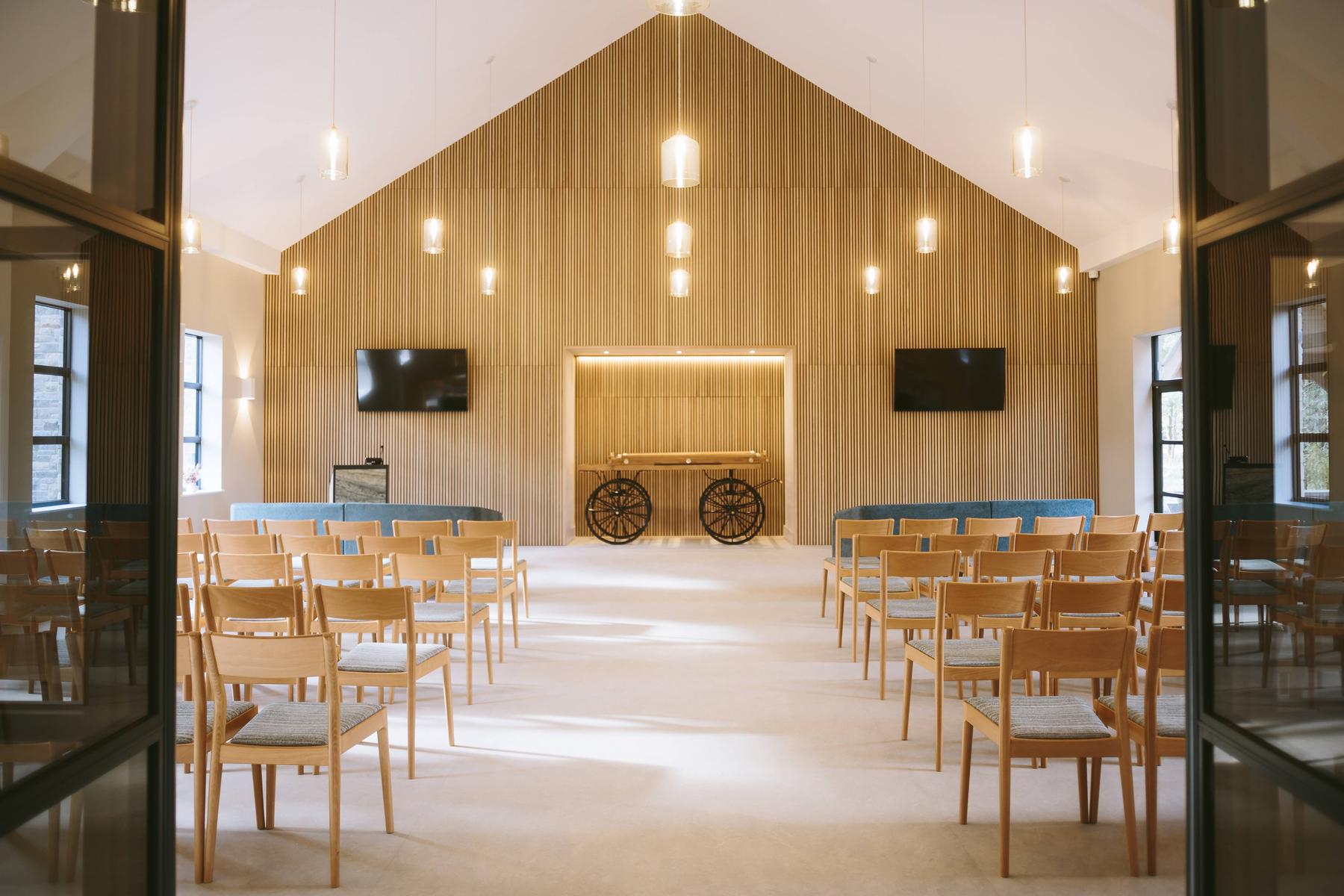 Northumberland Woodland Burials chapel from rear