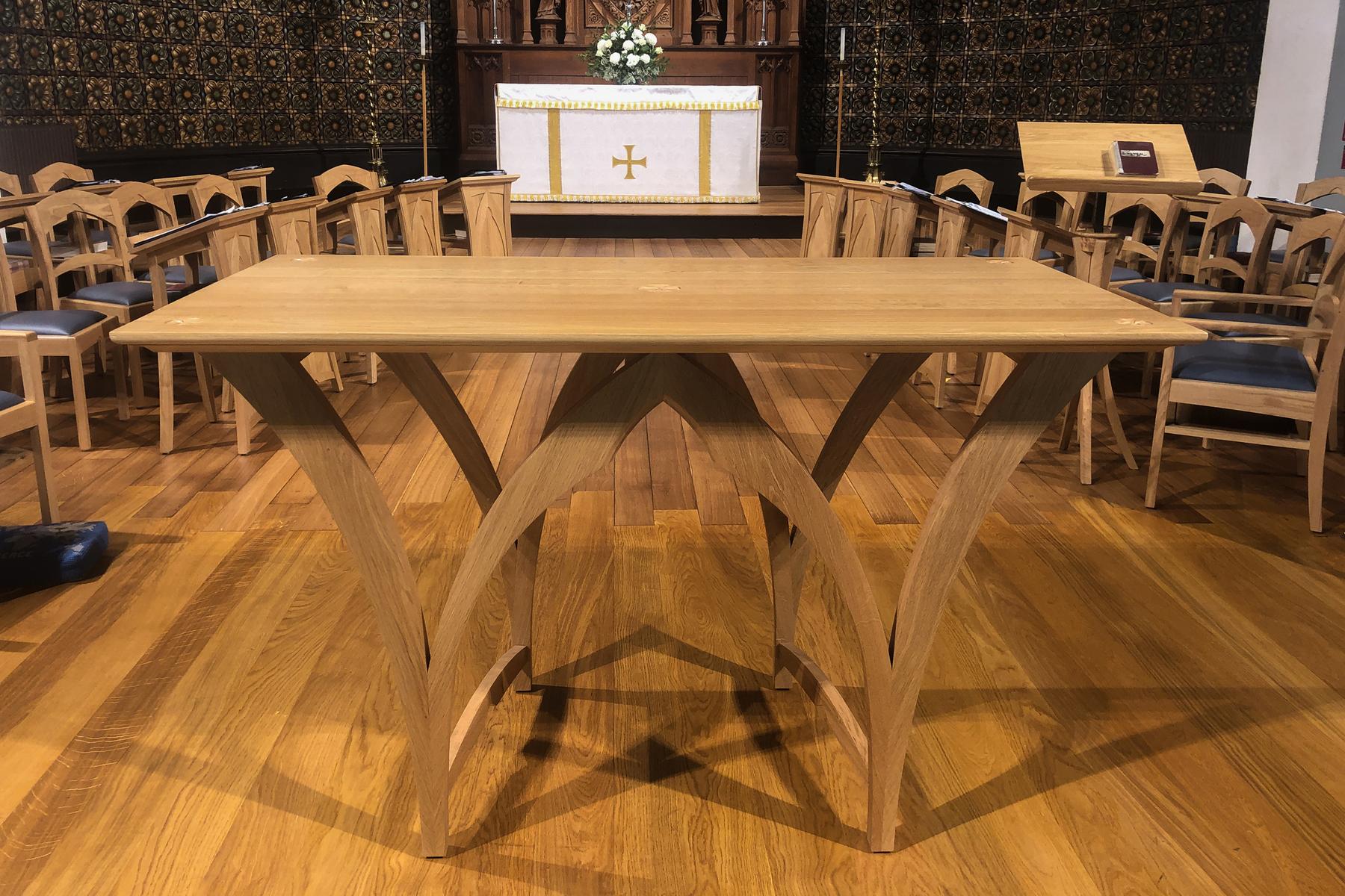 Christ Church Bath, altar table and seating