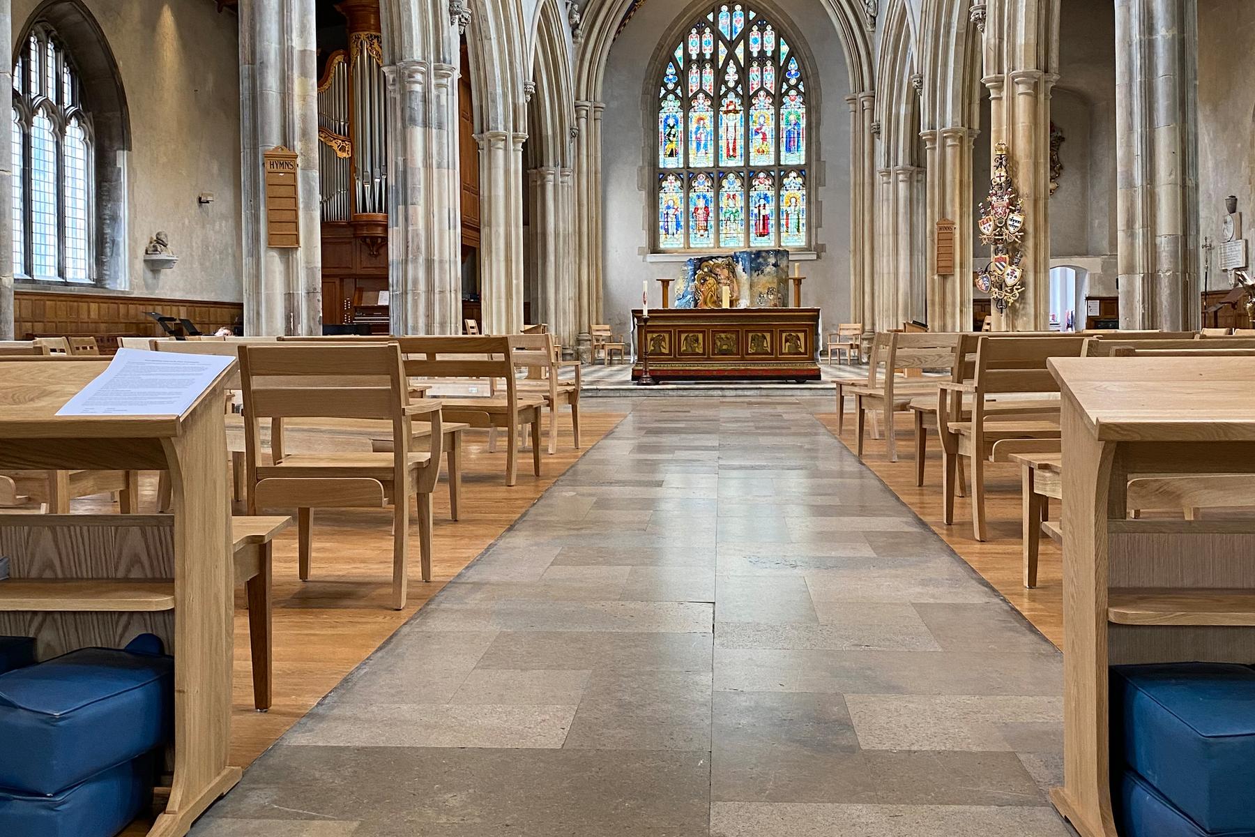 St Giles, view from rear of nave