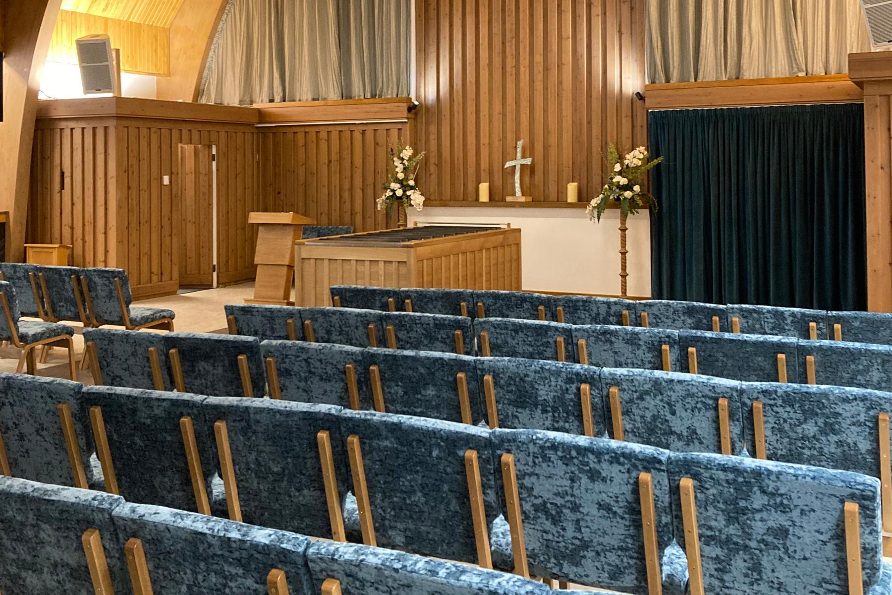 Poole Crematorium chapel from rear